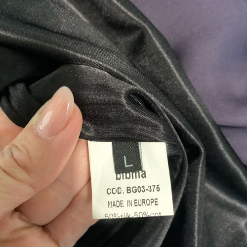 Bimba dress size L like new, purple, 50% silk