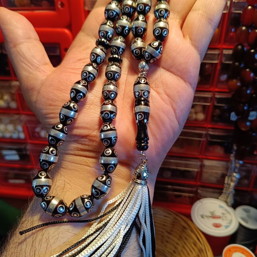 Komboloi handmade from Yusuri and silver, new