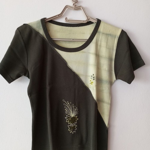 Vintage Boho Chic embroidered blouse with witch earrings gift