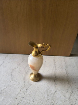 Decorative Wine Jug used, onyx and bronze