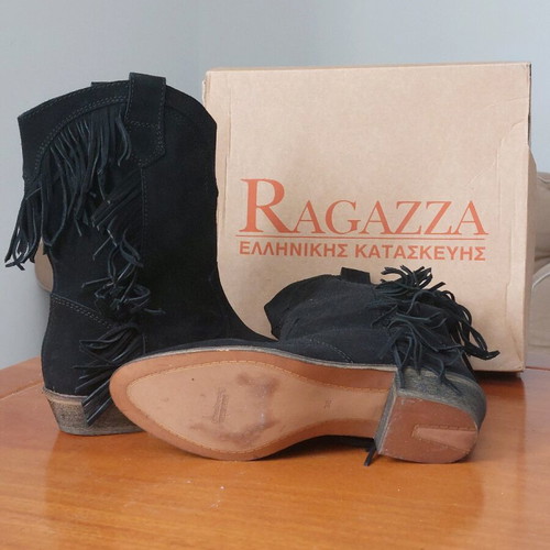 Winter woman's boots used, pack of 8, black and brown