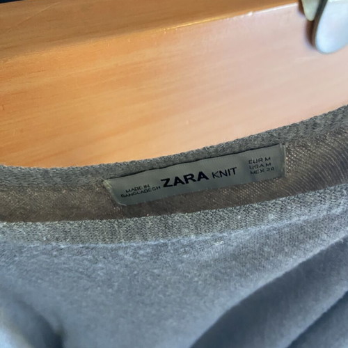 Zara long knitted dress like new, gray, size M