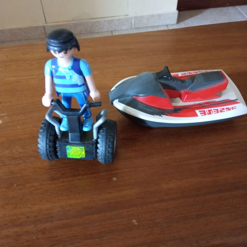 Playmobil set of 3 pieces like new with jet ski and electric bike