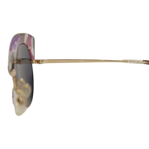 Alain Mikli Paris Fauvette round cat eye sunglasses, gold multicolor