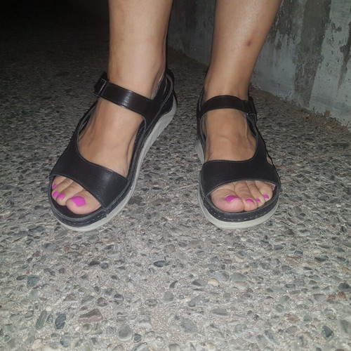 Safe Step black anatomical sandal like new, size 37