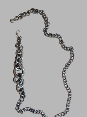 Zara Chunky Chain Belt ρυθμιζόμενη ασημί σαν καινούργιο