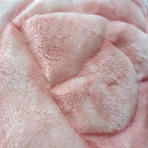 Velveteen double blanket new with double-sided design and embossed flowers
