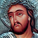  Βυζαντινή , με ασήμι εικόνα του Χριστού Silvero