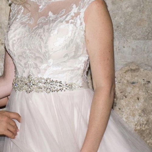 Rebecca Johnson Design wedding dress used, size M, beige