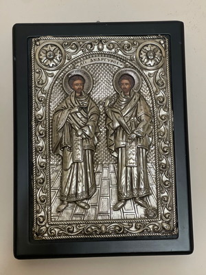 Βιντάζ Εικόνα ασημένια 950