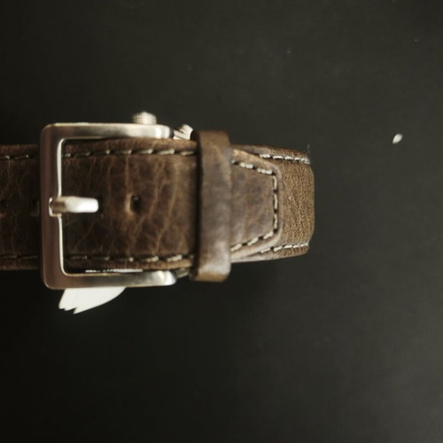 DKNY Chronograph Watch NY1510 with Brown Sunburst Dial and Leather Strap