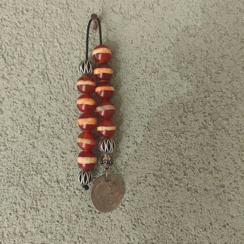 Worry beads monoloi from natural banded agate, new