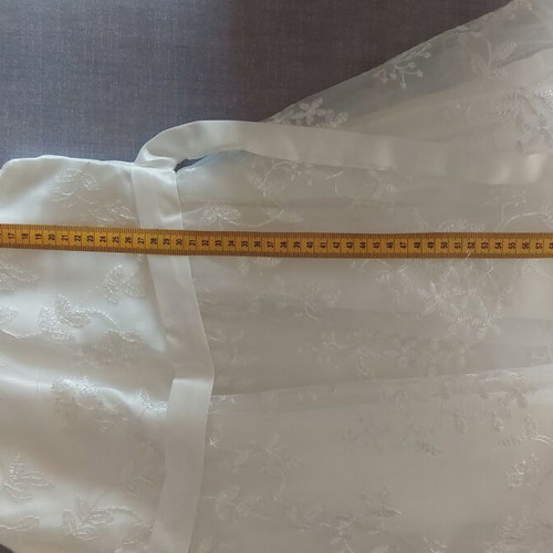 White flower girl dress with lace and satin belt