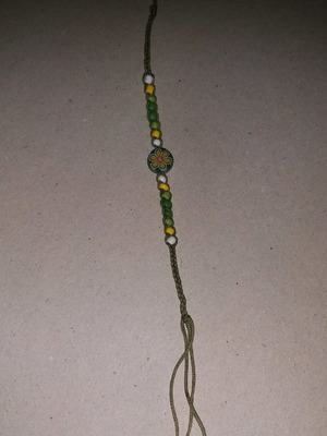 Bracelet with cord and beads