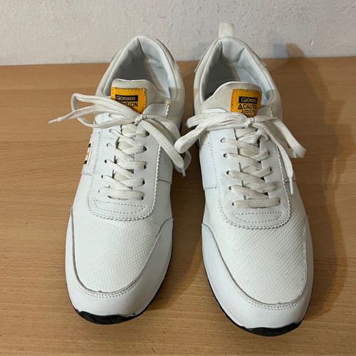 GK men's athletic shoes like new, size 44, white and yellow