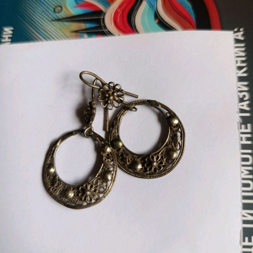 Antique silver earrings used
