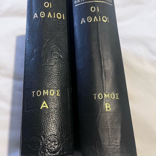 Les Misérables leather-bound collectible edition two volumes like new