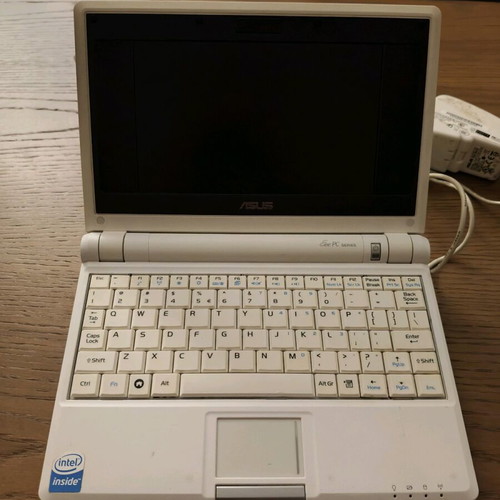 Asus Eee PC netbook μεταχειρισμένο με φορτιστή, λευκό