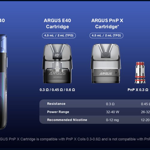 Voopoo Argus E40 Pod Kit 4.5ml with Built-in 1800mAh Battery