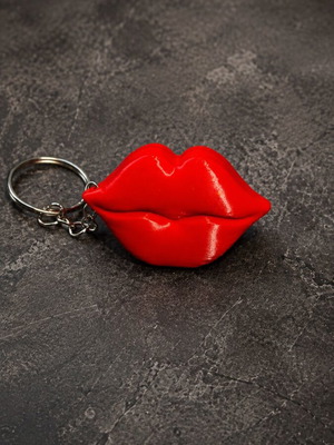 3D Printed Keychain Red Lips new, handmade gift