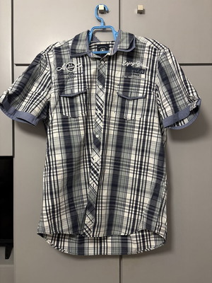 Lerros men's short sleeve checkered shirt XL, 100% cotton