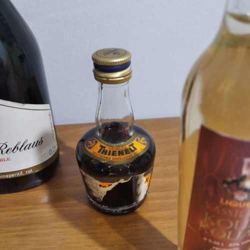 Miniature bottles used, pack of 6, liqueur drinks wine