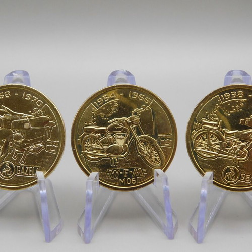 Orlen collectible motorcycle medals set of 3