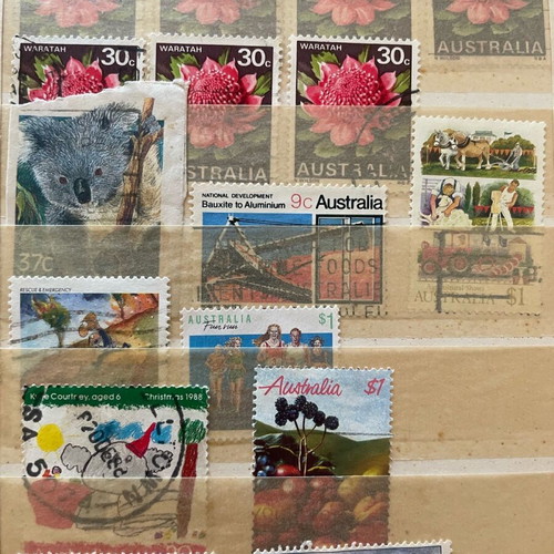 Collectible Australian stamps 1970–1990 thematic, flowers, animals