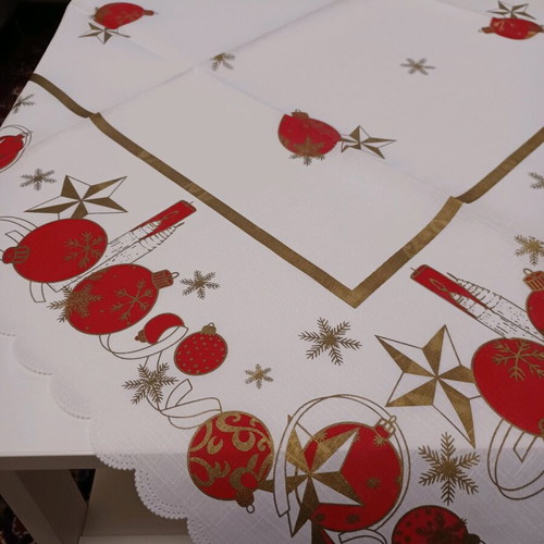 Christmas table linens new, set of 3 square tablecloths