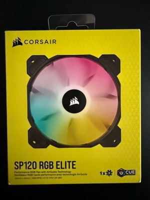 Ανεμιστήρας Corsair SP120 RGB Elite για υπολογιστή καινούργιος