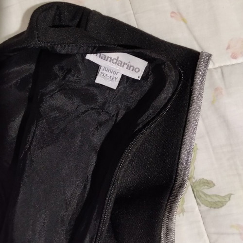 Mandarino Junior dress size 152 cm 12 years like new, black and gray