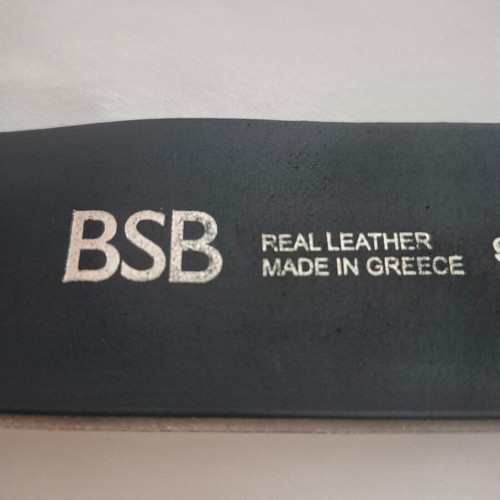 BSB leather belt like new, 95cm, Pony, silver buckle