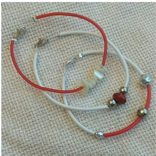 Martis Bracelets new set of 3, handmade with rubber cords
