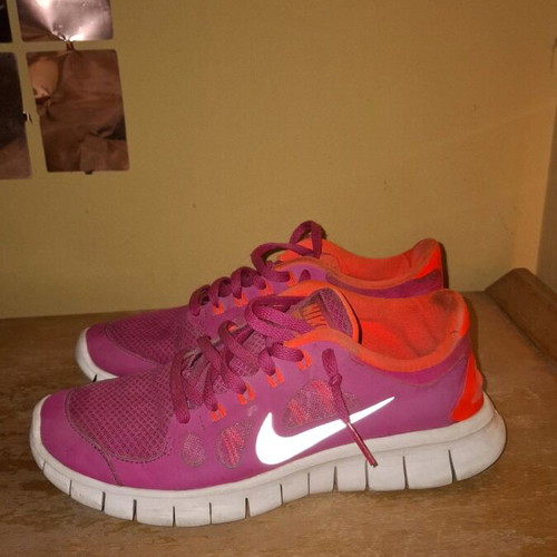 Nike running shoes used, size 37, pink multicolor