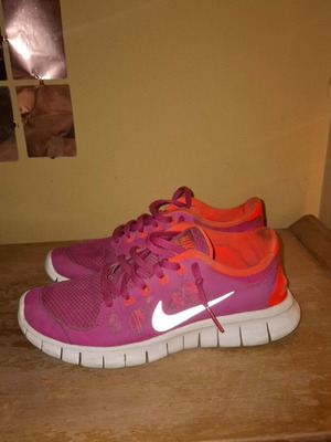Nike running shoes used, size 37, pink multicolor