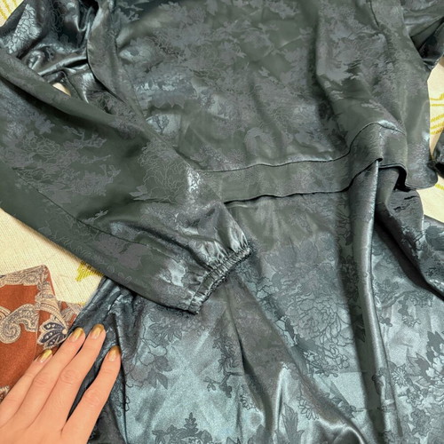 Nidodileda satin top new, green, size S