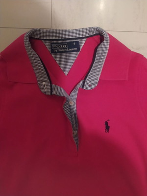 T-shirt Polo Ralph Lauren φουξ σαν καινούργιο με καρό λεπτομέρειες