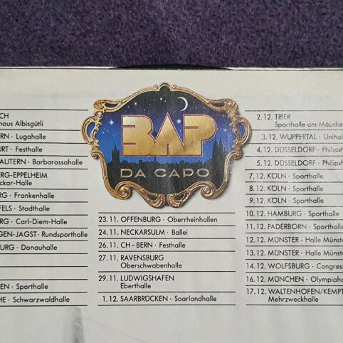 BAP Da Capo vinyl record like new
