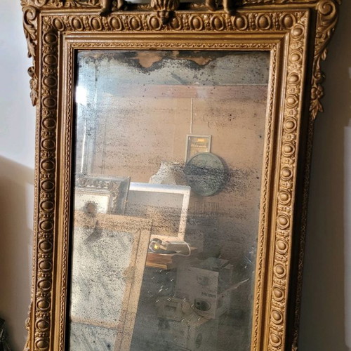 Antique old mirror used with carvings early 20th century