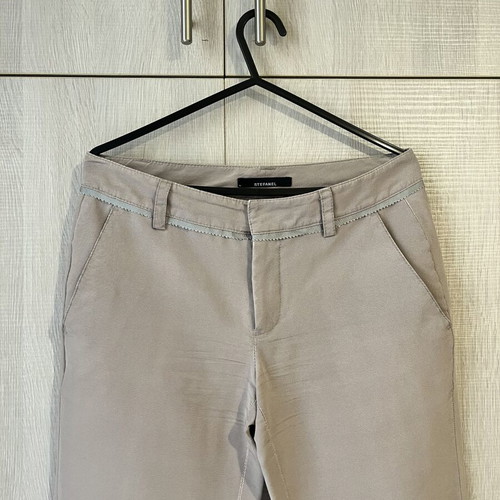 Stefanel women's pants used, size 40, gray and beige with pockets