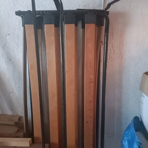 Metal semi-double bed and corner wooden sofa like new