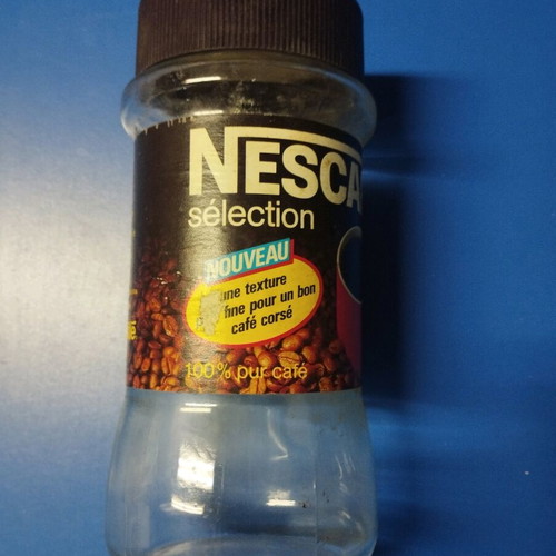 Vintage Nes Cafe glass packaging used, French