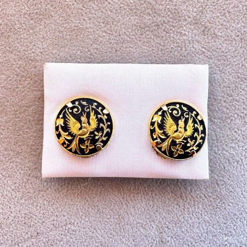 Vintage Damasquinados Suarez Earrings from Toledo, New