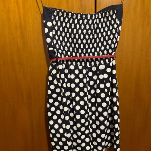 Strapless polka dot dress used, size small