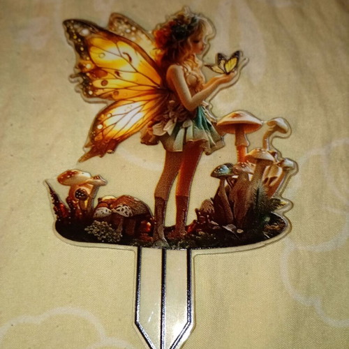 Fairy-Butterfly double-sided decoration for pot or flowerbed new