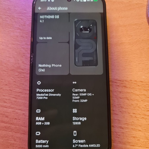 Nothing Phone 2a, 8GB RAM, 128GB storage, black, Android