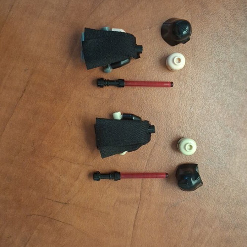 LEGO Star Wars Darth Vader & Emperor Palpatine Sith figures with red lightsabers
