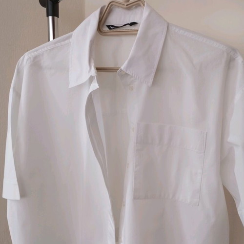 White crop shirt DeFacto like new, cotton poplin fabric