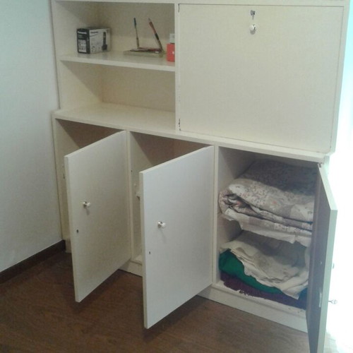 Bookcase with bar and glass shelves like new