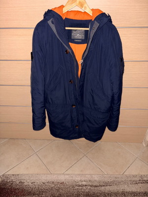 Jack & Jones Parka Jacket like new, blue and orange, size M